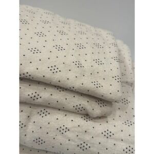 NWOT Queen Cotton Flannelette Sheet Set Beige Tan Dot. 100% Cotton. Flannel-Feel